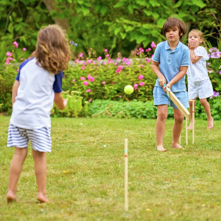 TP Toys wooden cricket set for outdoor play, UK version
