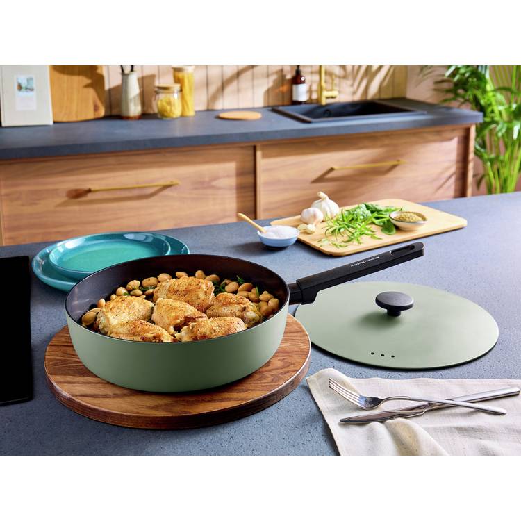 Morphy Richards forged aluminium saute pan 28cm green, UK version