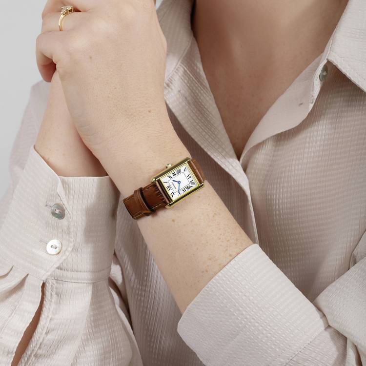Sekonda watch white dial brown leather strap, UK version