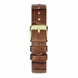 Sekonda watch white dial brown leather strap, UK version
