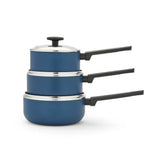 Argos Morphy Richards 3 Piece Aluminium Saucepan Set - Blue- Buy online at McGrocer