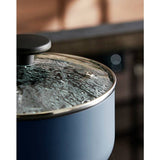 Morphy Richards blue aluminium saucepan set 3 piece, UK version