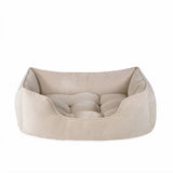 Rosewood cord square bed in beige, large size (British brand)