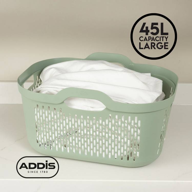 Addis laundry basket sage green 45L (British brand)