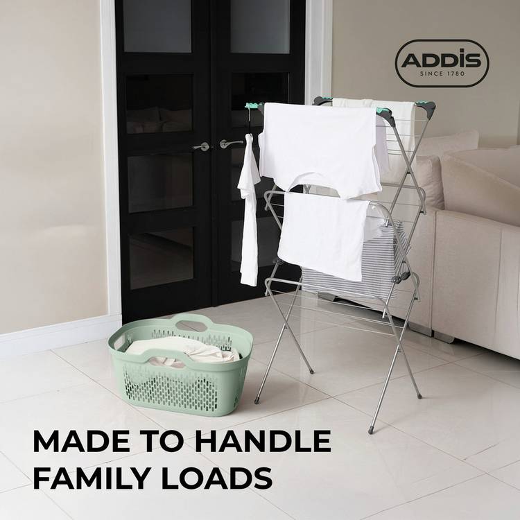 Addis laundry basket sage green 45L (British brand)