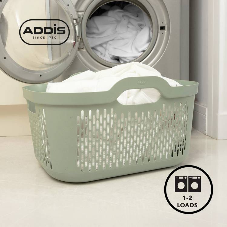 Addis laundry basket sage green 45L (British brand)