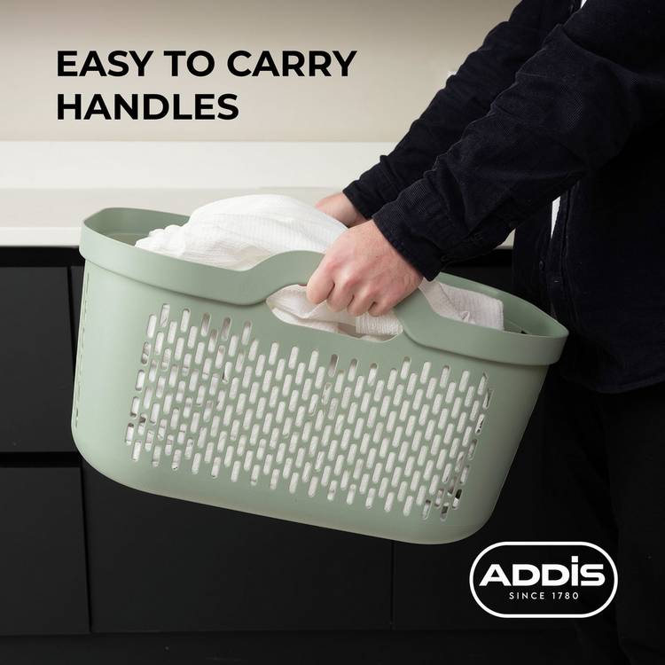 Addis laundry basket sage green 45L (British brand)