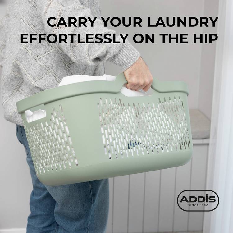 Addis laundry basket sage green 45L (British brand)