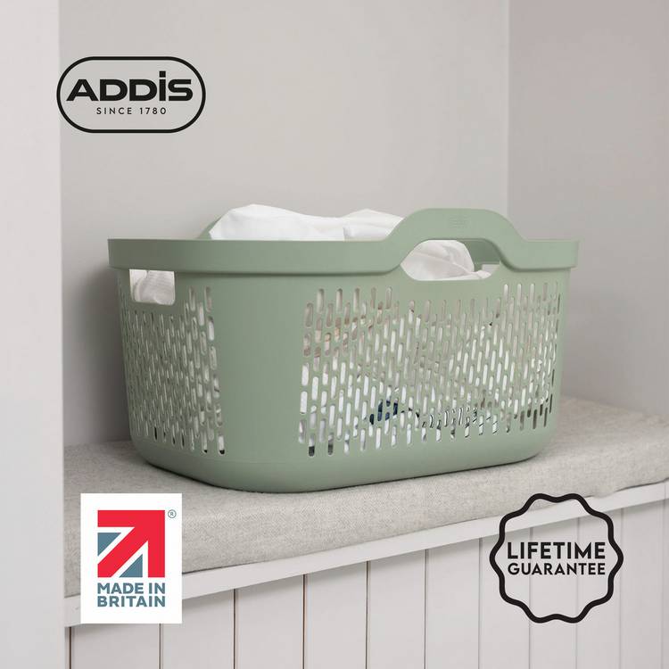 Addis laundry basket sage green 45L (British brand)