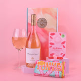 Spicers Of Hythe Whispering Angel gift box with rosé chocolate gummies (British brand)