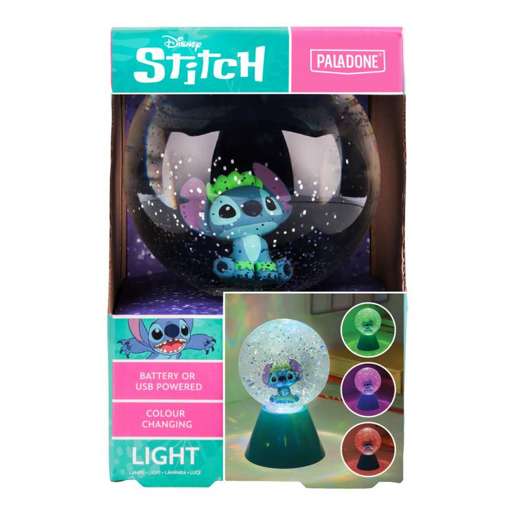 Disney Lilo and Stitch glitter ball LED light 17cm, imported from the UK
