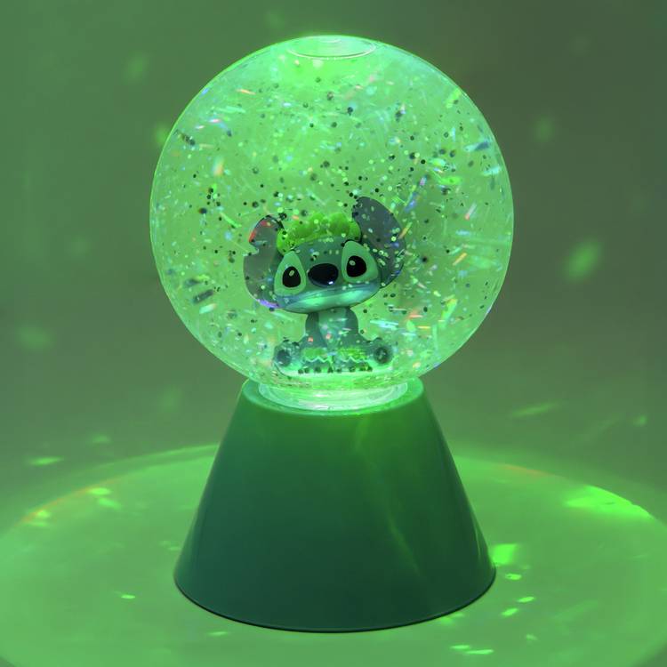 Disney Lilo and Stitch glitter ball LED light 17cm, imported from the UK