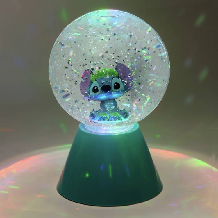 Disney Lilo and Stitch glitter ball LED light 17cm, imported from the UK