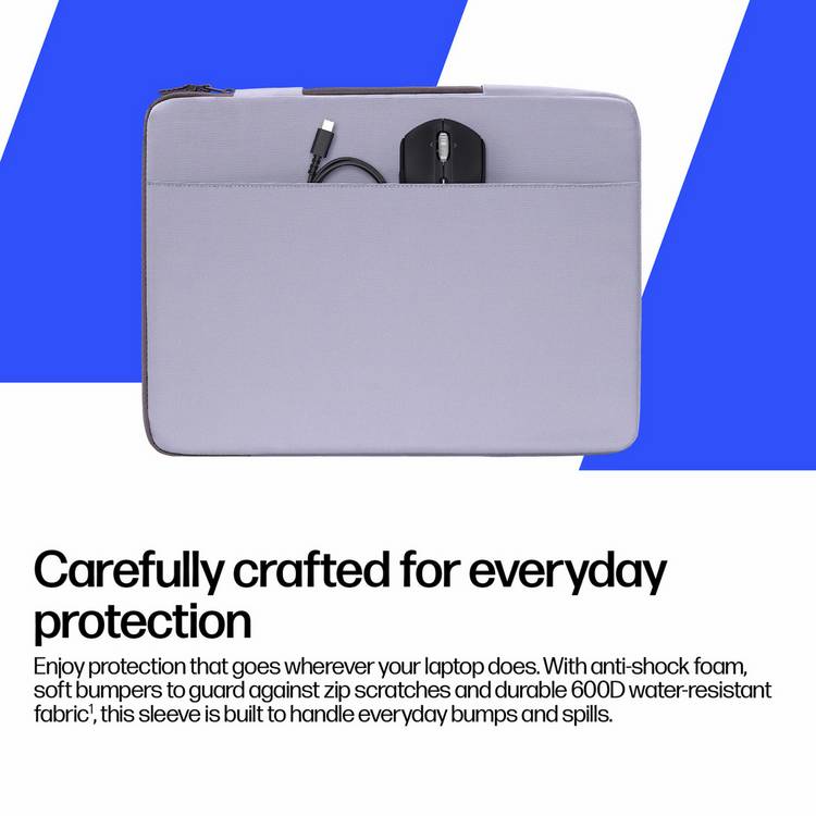 HP laptop sleeve 13-14 inch Galactic Lilac (British brand)