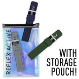 Reflex Active interchangeable watch strap set grey blue teal (British brand)
