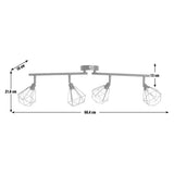 Argos Home Kanso 4-light spotlight black, UK version