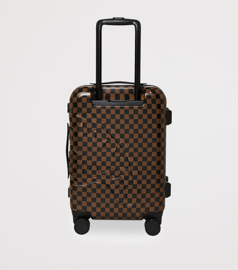 Sprayground cabin suitcase embossed check 50cm, imported from the UK