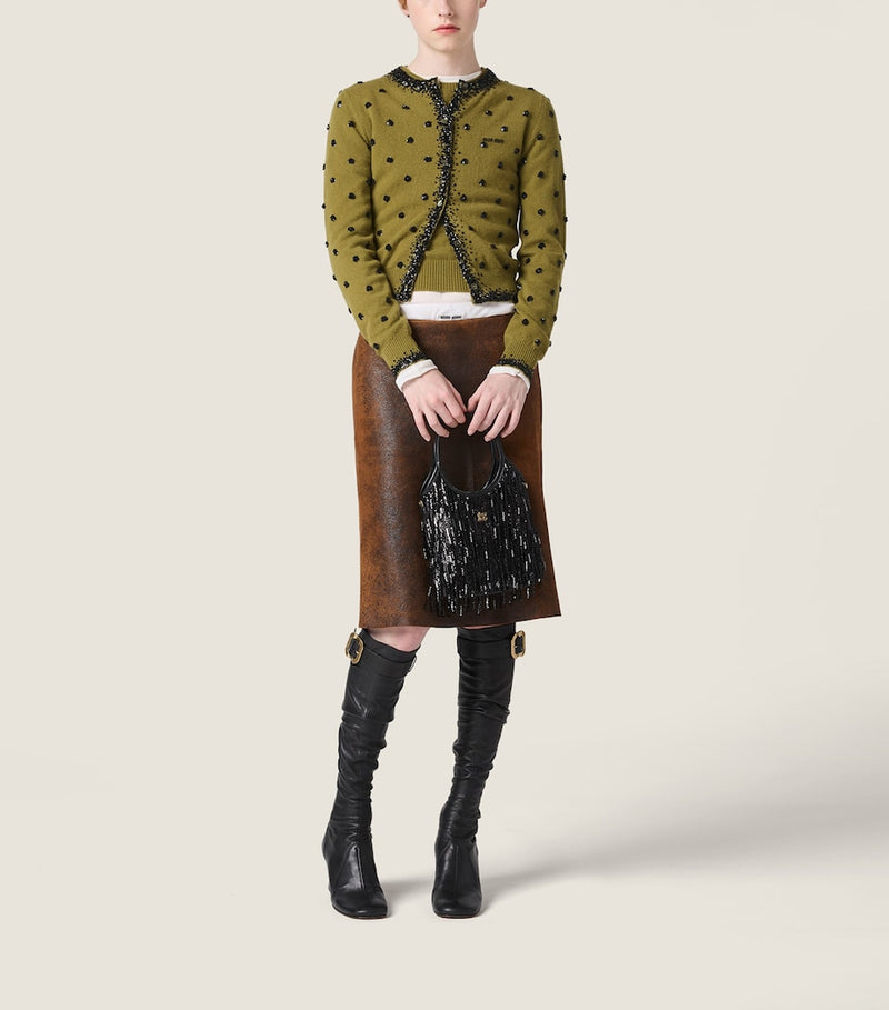 Miu Miu embellished Ivy shoulder bag, imported from the UK