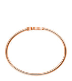 Chopard Happy Hearts rose gold bangle with moving diamond and red stone (British brand)