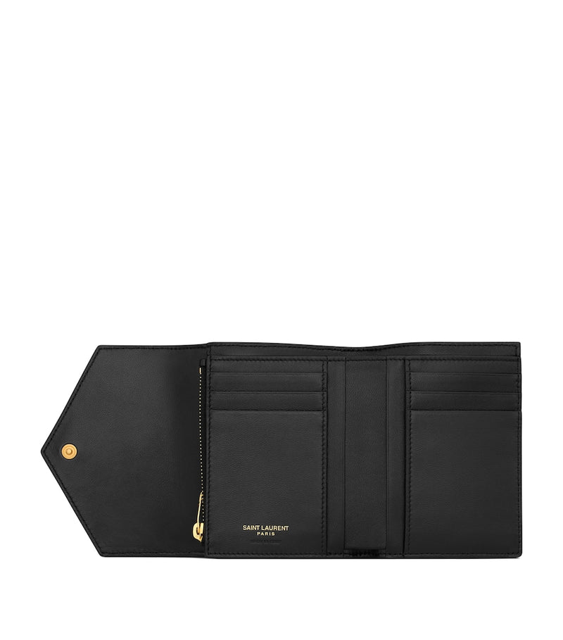 Saint Laurent trifold wallet with YSL monogram (British brand)