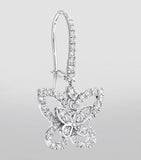 Graff white gold diamond butterfly drop earrings, imported from the UK