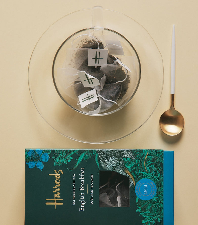 Harrods Sweet Gestures hamper with biscuits, jam, and tea - British product