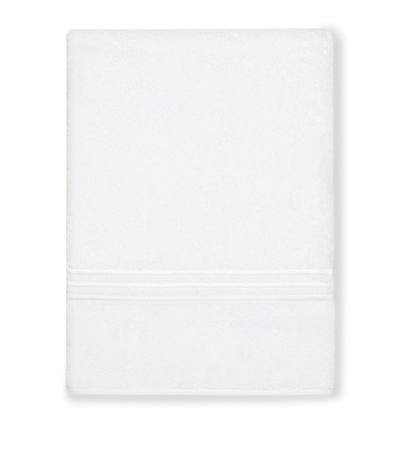 Pratesi hand towel with three hand-embroidered lines, 50cm x 75cm, imported from the UK