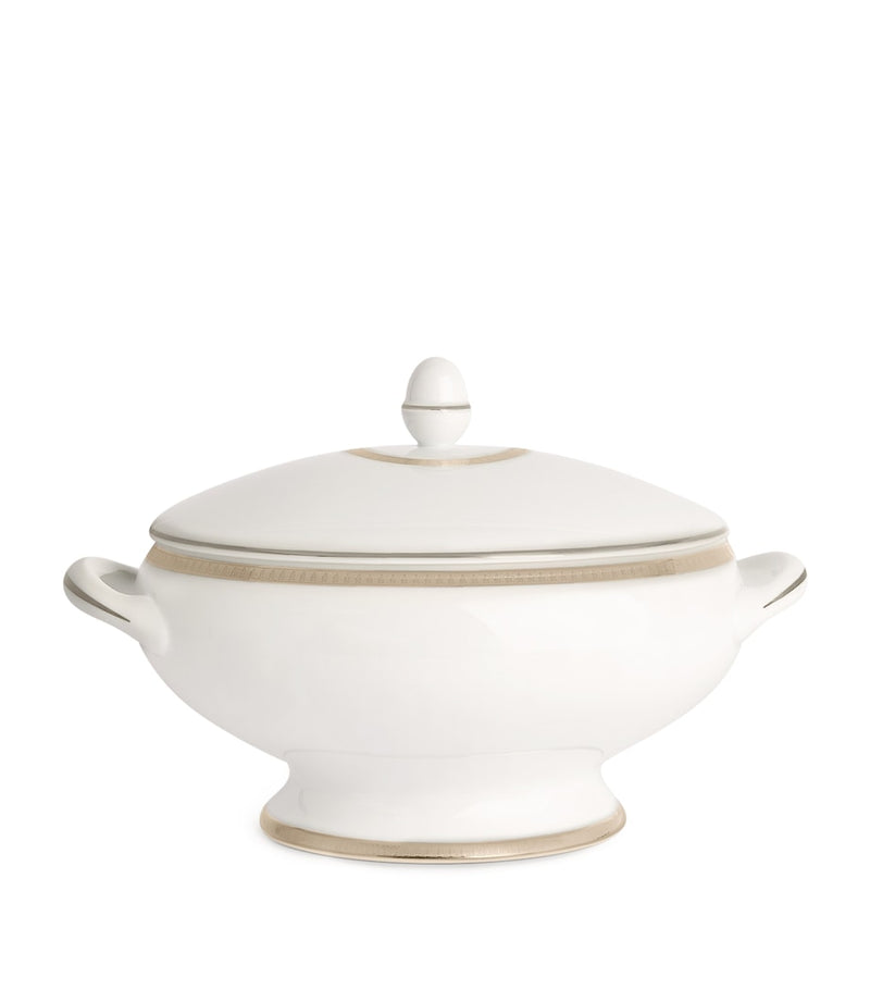 Christofle Malmaison Platinum covered vegetable dish, UK version
