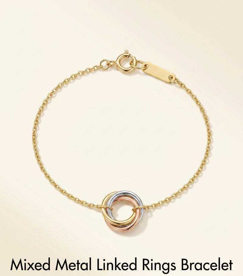 Cartier Trinity chain bracelet with diamonds 13-15cm, UK version