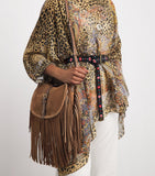 Etro small suede fringed pony shoulder bag (British brand)