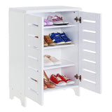 Argos Home shoe cabinet white slatted - British product