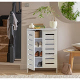 Argos Home shoe cabinet white slatted - British product