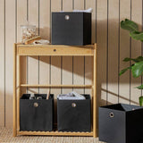 Argos Home set of 4 black square storage boxes 28cm, UK version