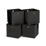 Argos Home set of 4 black square storage boxes 28cm, UK version