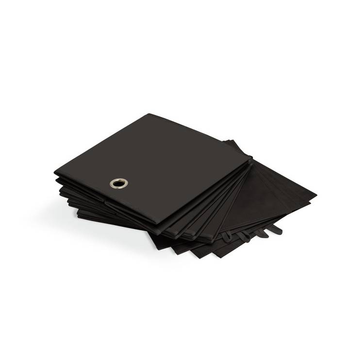 Argos Home set of 4 black square storage boxes 28cm, UK version