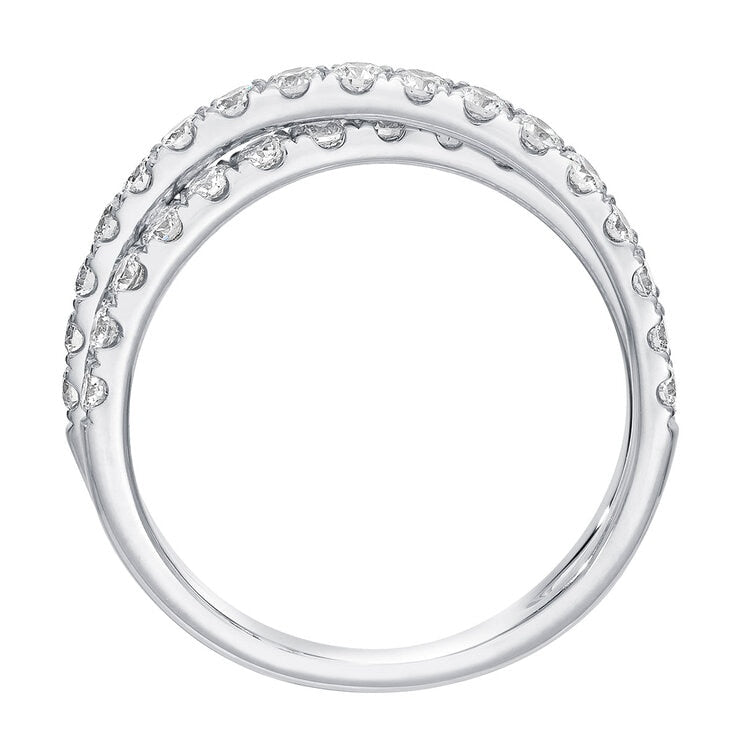 0.90ctw round brilliant diamond ring in 14ct white gold, imported from the UK