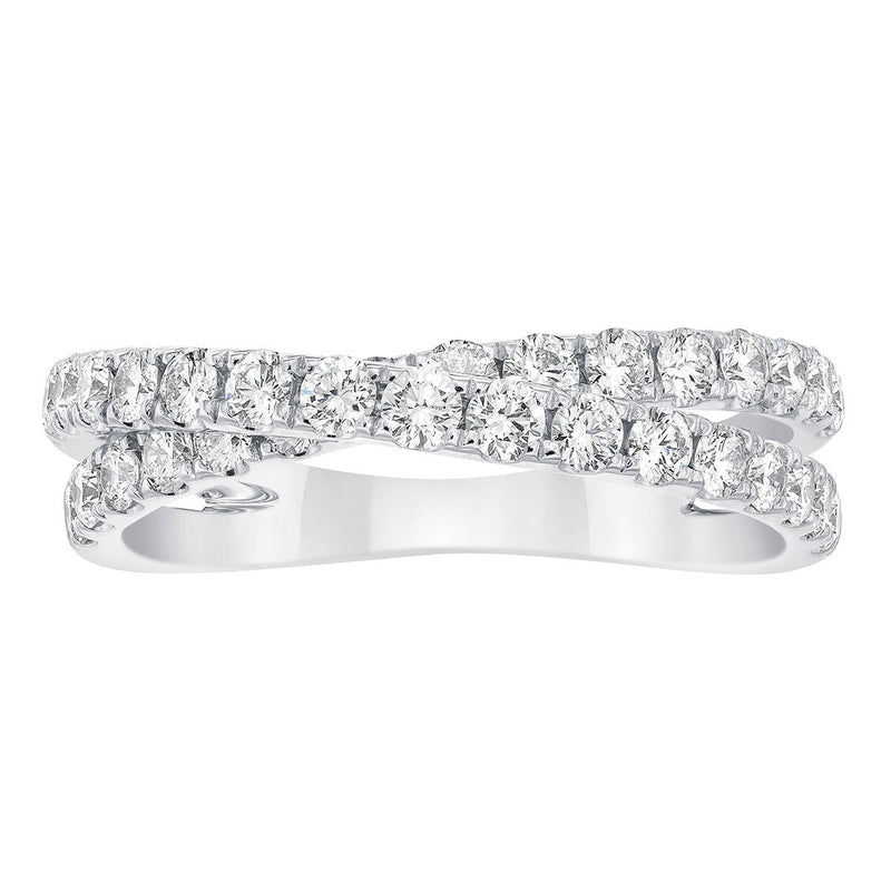 0.90ctw round brilliant diamond ring in 14ct white gold, imported from the UK