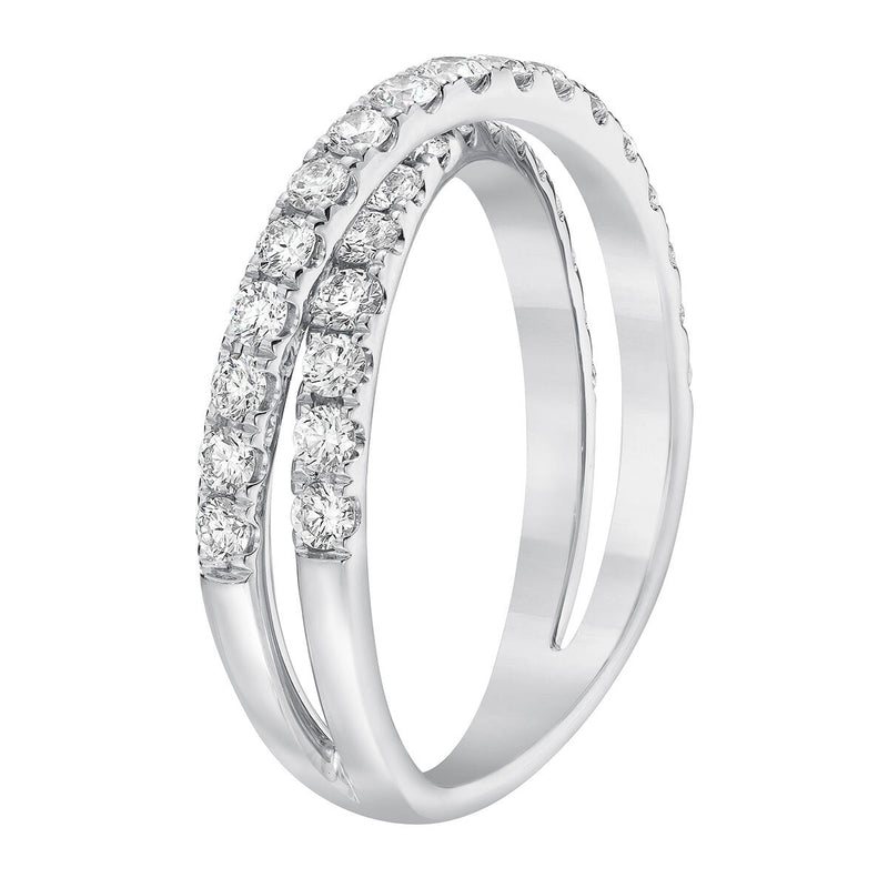 0.90ctw round brilliant diamond ring in 14ct white gold, imported from the UK