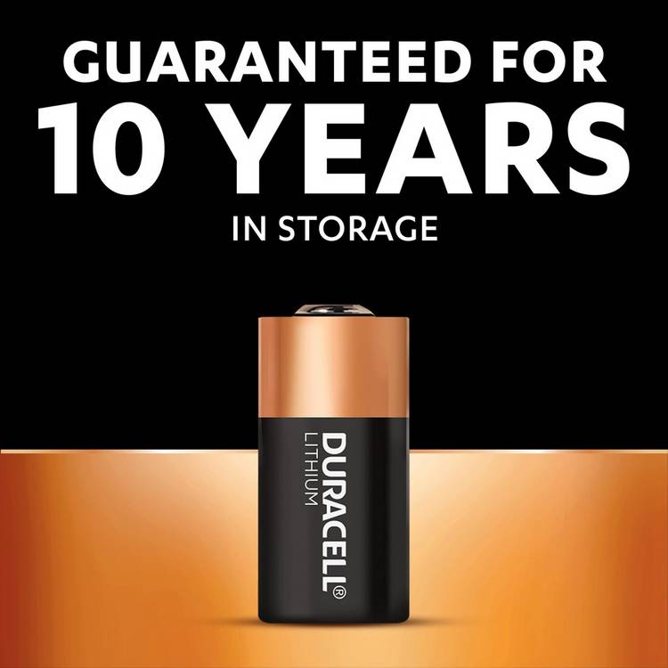 Duracell CR123A battery 2-pack, imported from the UK