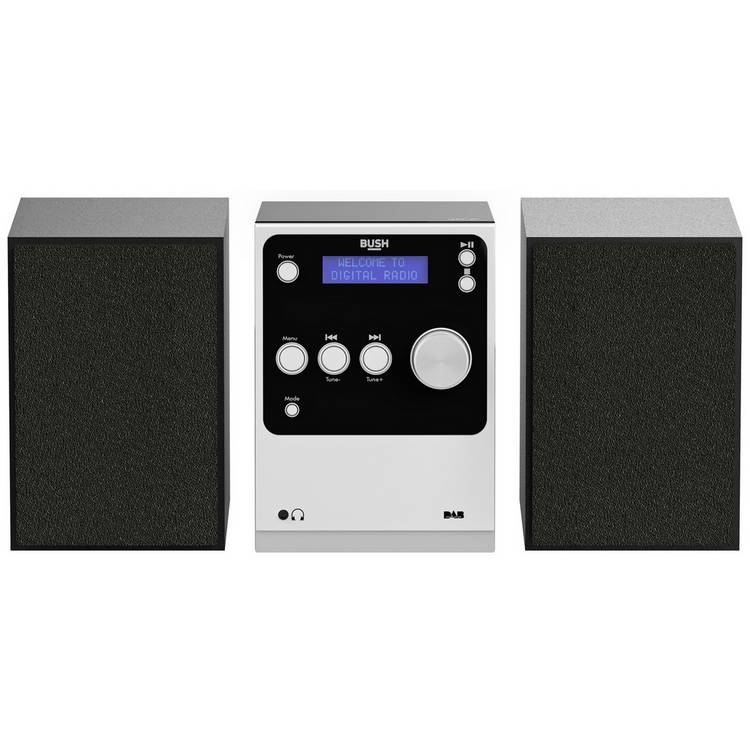 Bush mini hi-fi system silver with Bluetooth - British product