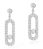 Messika Move Uno white gold diamond earrings 0.40ct, UK version