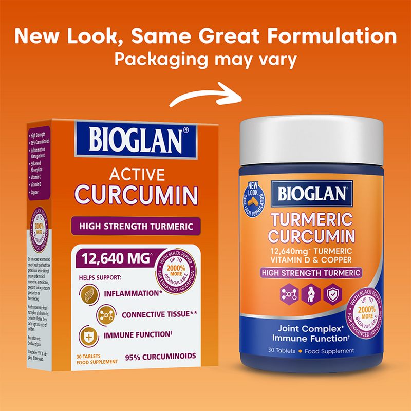 Bioglan Active Curcumin High Strength Turmeric 30 Tablets - British product