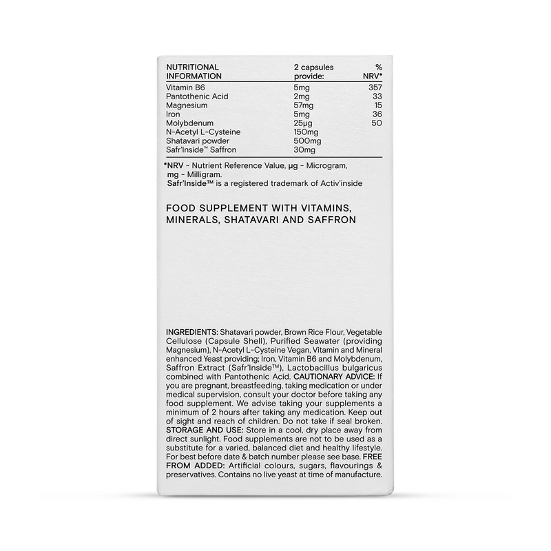 Perimenopause Botanical and Vitamin Complex with Saffron and Shatavari 60 Capsules