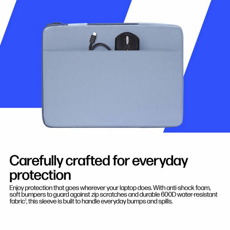 HP protective laptop sleeve ice blue 15-16 inch - British product
