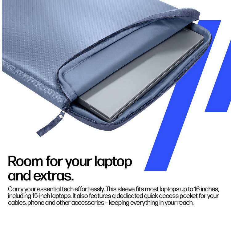 HP protective laptop sleeve ice blue 15-16 inch - British product