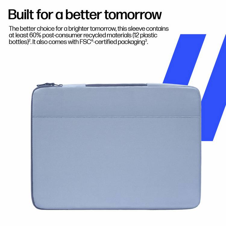 HP protective laptop sleeve ice blue 15-16 inch - British product