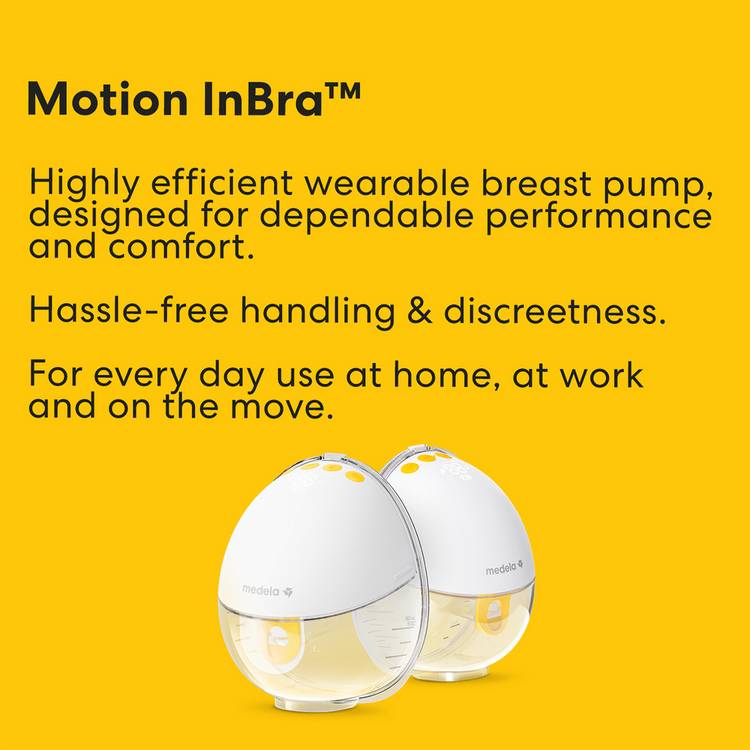 Medela Motion InBra double electric breast pump, imported from the UK