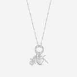 Revere Inicio christening charm pendant necklace silver plated 13mm, imported from the UK