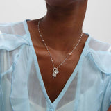 Revere Inicio christening charm pendant necklace silver plated 13mm, imported from the UK