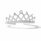 Flitzy silver glitter tiara with gem details, UK version